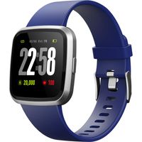 H4 Fitness Health 2in1 Smart Watch for Men Women Smartwatch with All-Day Heart Rate Monitor Activitity Tracker Bluetooth Running Sports Pedometer Watch Compare with Android & iOS Phones (Blue)