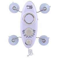 Zadro Water Resistant AM/FM Shower Bug Shower Radio, White