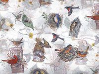 Bird Lover Gift Wrapping Tissue Paper for Art DIY Crafts in Bulk ~ Nests/Birdhouses # 267~10 Large Sheets Size 20" x 30"