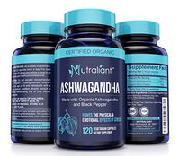 Ashwagandha Capsules for Anxiety Relief - 1300mg Pure Organic Ashwaganda Root Powder + Black Pepper Extract for Best Absorption. Stress, Adrenal, Thyroid, Mood & Sleep Supplement - 120 Veggie Caps