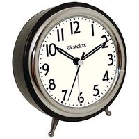 Westclox 75032 5 Classic Alarm Clock Retro Chrome Bezel - Black Consumer electronics