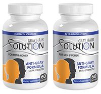 Pantothenic Acid Powder - Gray Hair Solution for Men and Women - Gray Hair Capsules (2 Bottles 120 Capsules)