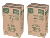Dart 8J8 8 oz Foam Cup, 8 Series Lids (Case of 1000) (2 CASE OF 1000)
