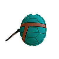 ICI-Rencontrer 3D Vivid Distinctive Turtle Shell Design Airpods Case Kids Girls Women Cute Animal Wireless Charging Earphone Soft Silicone Shockproof Protector Hook