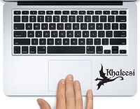 Khaleesi Dragon Game of Thrones Daenerys Printed Trackpad Clear Vinyl Decal Sticker Compatible with Apple MacBook Pro Air 11" 12" 13" 15" All Years Laptop Trackpad Keyboard (13" Macbook Pro Retina)