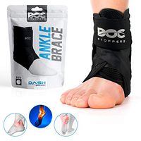 DOC-Stoppers Ankle Brace. Lace Up Ankle Brace for Sprains, Injuries, Sports, and Recovery. Adjustable Ankle Support for Men, Women, and Children.
