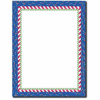 Candy Cane Lights Letterhead Laser & Inkjet Printer Paper, 100pk