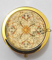 BlackKey Bohemian Pattern 3-Compartment Decorative Pocket Gift Box Case Organizer for Pill, Color 2 -2060