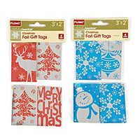 Monochrome Christmas Metallic Foil Gift Tags by Holiday Essentials