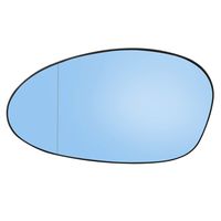 X AUTOHAUX Car Left Side Driver Side Mirror Glass with Backing Plate Heated Blue Tinted Glass for BMW E82 E85 E86 E88 E90 E91 E92 E93