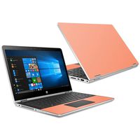 MightySkins Skin Compatible with HP Pavilion x360 15.6" (2018) - Solid Peach | Protective, Durable, and Unique Vinyl Decal wrap Cover | Easy to Apply, Remove, and Change Styles | Made in The USA
