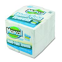 Marcal 6729 100% Premium Recycled Multifold Towels, 2-Ply, White, 9 3/8w x 9 1/2l, (Case of 250)