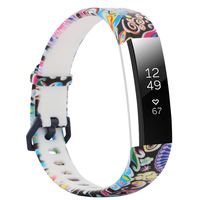 Tkasing for Fitbit Alta/Alta HR Wristband with Metal Clasp for Fitness Activity Tracker, Silicon Wrist Bands Replacement Accessories for Fitbit Alta/Alta HR(no Tracker) (Pattern03, Free Size)