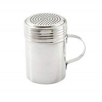 Stainless Steel Dredge Shaker with Handle, Set of 4 - 10 oz.
