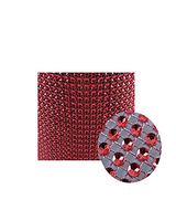 Glittering Faux Diamond Dazzling Faux Rhinestone Mesh Ribbon Wrap for Arts and Crafts Decorations and Cake Decorations, 1 Strip 4-1/2 Inch x 3 Feet - Red