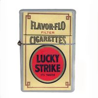 Wind Proof Dual Torch Refillable Lighter Lucky Strike Design-060