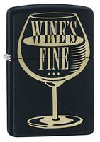 Zippo Wine's Fine Black Matte Lighter