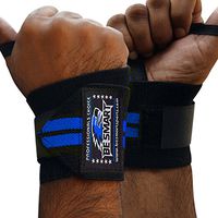 BeSmart Heavy Duty Wrist Wraps (Pair) ''Limited Deal''- Wrist Support Braces for Men & Women - Weight Lifting, Crossfit, Powerlifting, Strength Training (Blue)