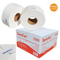 SunnyCare #5200 Premium Embossed Two-Ply Jr. 9" Jumbo Bathroom Tissue 12rolls/case