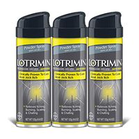 Lotrimin AF Jock Itch Antifungal Powder Spray, Miconazole Nitrate 2%, Clinically Proven Effective Treatment of Most Jock Itch, for Adults and Kids Over 2 Years, 4.6 Ounces Spray Can (Pack of 3)