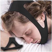 Wgwioo Anti Snoring Chin Strap,Adjustable Stop Snore Sleep Aid for Men, Women Snoring Solution,Black,2PCS