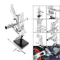 Frames & Fittings CNC Del Motociclo Pedane Regolabili Posteriori Set Spina Del Piede for Kawasaki ZX10R ZX 10R 2006-2010 2007 2008 2009 - (Color: Black)