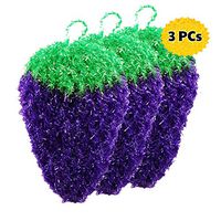 Dish Scrubbie Eggplant (3 Pc) | Cute and Colorful Scrubber for All Purpose Scrubbing | Dishwashing, Scrubbers, Bathrooms, Floors, General Use - 3 Pack
