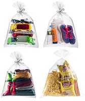 5 gallon 18x24 Extra Heavy Jumbo Clear Plastic Food Storage Poly Bags With Twisters (4 packs of 18 ) Total of 72 Bags