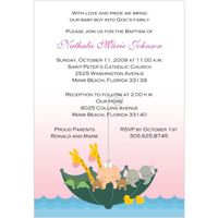 Umbrella Ark - Girl Baptism Invitations Christening Invitations - Set of 20