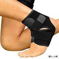 QUMAX Ankle Support Brace for Sports Ankle Sprains Strain Adjustable Breathable Elastic Slim Comfortable Compression Sleeve Stabilizer for Men, Women, Youth