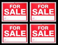 for Sale Sign 9 x 12 Inch - 4 Pack