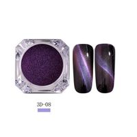 Hunputa Nail Art Powder,Cat Eye Nail Powder Neon Mirror Glitter Mirror Effect Rainbow Crystal Opal (H)