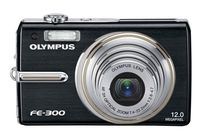 Olympus FE-300 - Digital camera - compact - 12.0 Mpix - optical zoom: 3 x - supported memory: xD - black