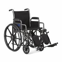 Medline Comfort Driven Wheelchair with Removable Desk Arms and Elevating Leg Rests, 16” Seat
