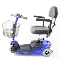 Zip'r Mobility - Zip'r Roo - Travel Scooter - 3-Wheel - 16.5"W x 14.5"D - Blue