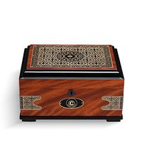 LS-Cigarette Cigar Box - Cigar moisturizing alcoholized Box European Retro Printing Cedar Solid Wood Large Capacity /& (Color : A)