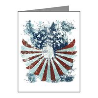 Note Card US Flag Eagle Military American Pride
