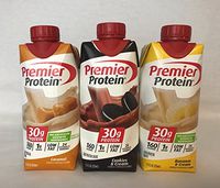 Premier Protein High Protein Shakes - 4 Caramel, 4 Cookies & Cream, 4 Bananas & Cream (11 fl. oz., 12 pack)