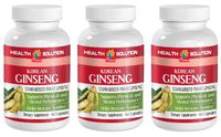 Increase Male Stamina - Korean Ginseng 350mg - Ginseng Male Supplement - 3 Bottles 180 Capsules