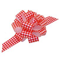 Red Gingham Valentine's Day Bows - 5" Wide, Set of 10, Easter, Christmas, Gift Basket, Presents, Wreath, Swag, Garland, Decoration, Office, Classroom, Fundraiser, Gifts, Boxing Day