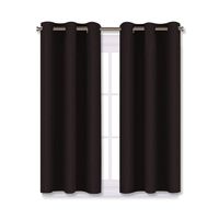 NICETOWN Blackout Curtain Panels for Bedroom Window, Triple Weave Microfiber Energy Saving Thermal Insulated Solid Grommet Blackout Draperies and Drapes (1 Pair, 29 inches by 45 Inch, Toffee Brown)