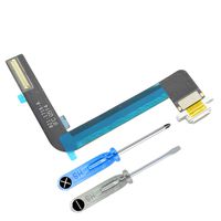 MMOBIEL Dock Connector Compatible with iPad Air (White) Charging Port Assembly Flex Cable incl Professional Toolkit