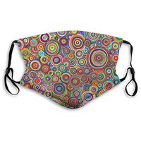 Trikahan Nose Mouth Cover Psychedelic Bubbles Anti Dust Reusable Face Covers