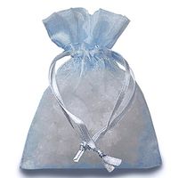 Light Blue Wholesale Organza Bags | Quantity: 30 | Width: 8"…