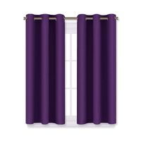 NICETOWN Thermal Insulated Blackout Draperies Curtains, Triple Weave Home Decoration Solid Ring Top Blackout Drape Panels for Bedroom (Set of 2, 29 x 45 Inch, Royal Purple)