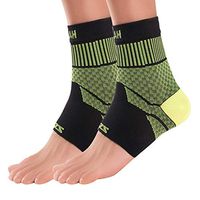 Zensah Ankle Support - Compression Ankle Brace - Great for Running, Soccer, Volleyball, Sports - Ankle Sleeve Helps Sprains, Tendonitis, Pain (Small, Neon Yellow - Pair)