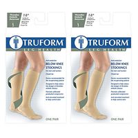 Truform 8808 Anti-Embolism Knee Length Closed Toe 18 mmHg  Stockings, White, X-Large (Pack of 2)