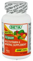 Deva Vegan Vitamins Daily Multivitamin Iron Free - 90 Tablets