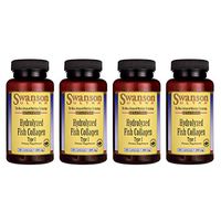 Swanson Hydrolyzed Fish Collagen Type I 400 Milligrams 60 Capsules (4 Pack)