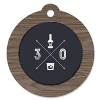30th Milestone Birthday - Dashingly Aged to Perfection - Birthday Party Favor Gift Tags (Set of 20)